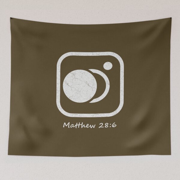 Item preview, Minimal Camera or instagram look alike Empty Tomb | Matthew 28:6 Easter Christian Design | White designed and sold by ZechJohnRB.