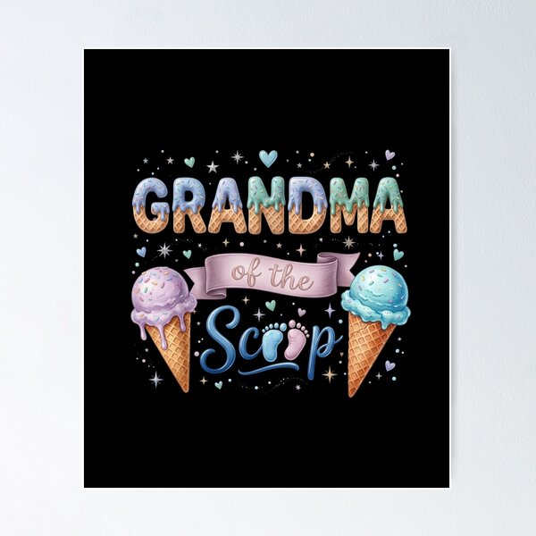 Item preview, Grandma of the Scoop | Cute Gender Reveal Ice Cream Design designed and sold by Fateh-Kro ⭐⭐⭐⭐⭐.