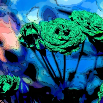 Artwork thumbnail, Psychedelic Roses by cuprum
