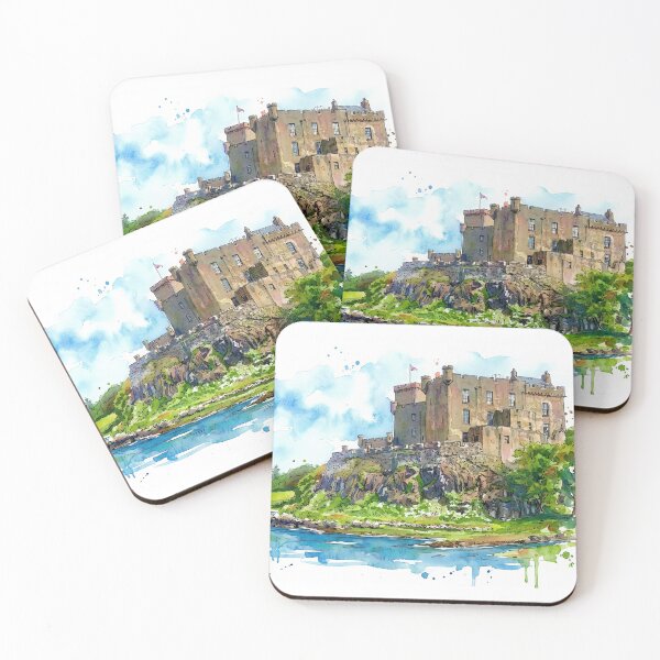 Artikelvorschau, Aquarellillustration von Dunvegan Castle, Isle of Skye, Schottland entworfen und verkauft von davidelder.