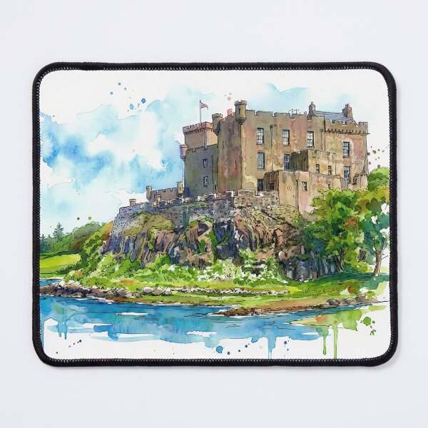 Item preview, Watercolour illustration of Dunvegan Castle, Isle of Skye, Scotland designed and sold by davidelder.