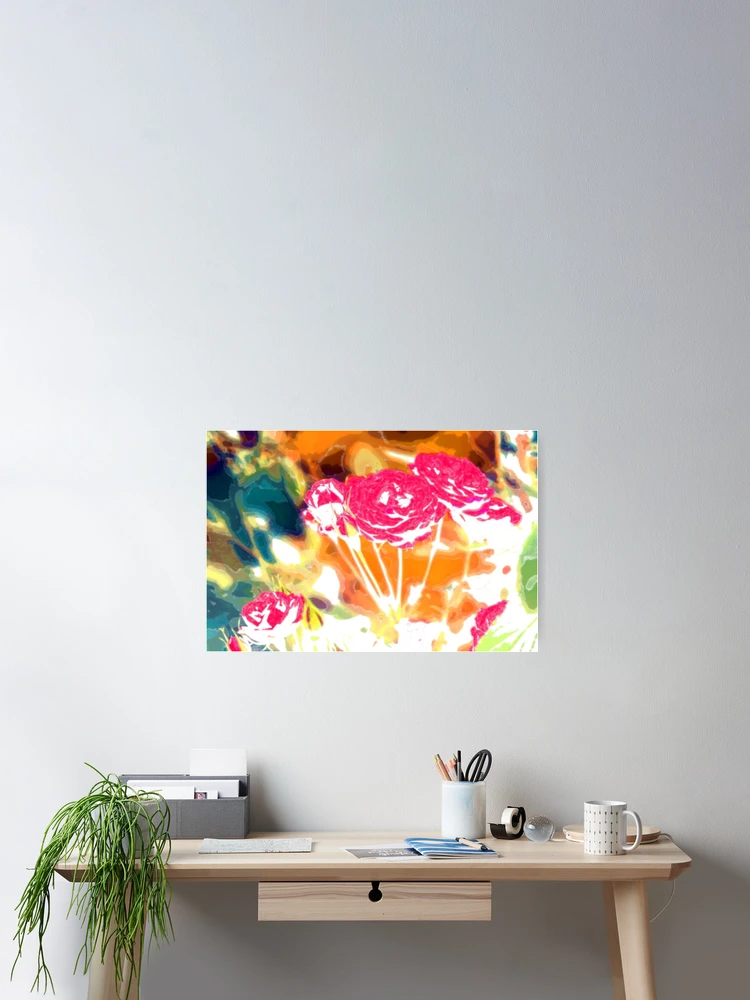 Thumbnail 2 of 3, Poster, Psychedelic Roses designed and sold by cuprum.