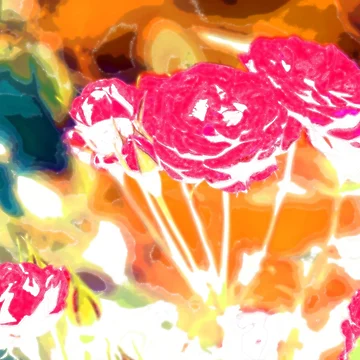 Artwork thumbnail, Psychedelic Roses by cuprum