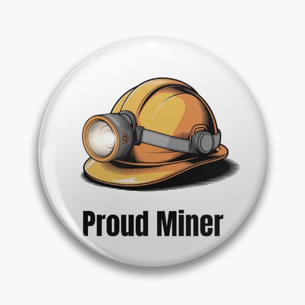 Item preview, Proud Miner Helmet – Yellow Hard Hat with Lamp Industrial Design designed and sold by KSGG.