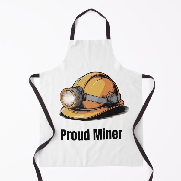 Item preview, Proud Miner Helmet – Yellow Hard Hat with Lamp Industrial Design designed and sold by KSGG.