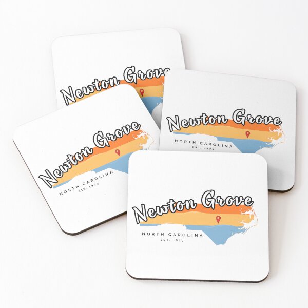 Item preview, Newton Grove North Carolina Retro Sunset Map Art designed and sold by raynmandesigns.