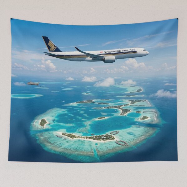 Item preview, Luxury Airliner Over Maldives Paradise designed and sold by CarlosBerry.