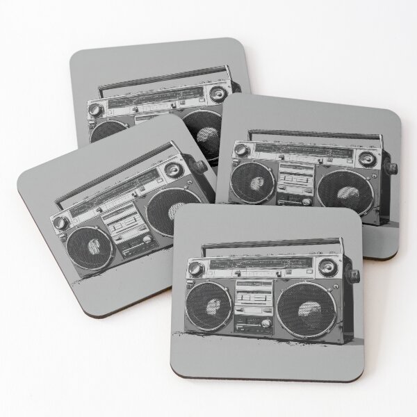 Item preview, Vintage boombox on a gray background designed and sold by anytka.