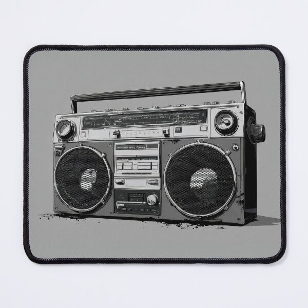 Item preview, Vintage boombox on a gray background designed and sold by anytka.