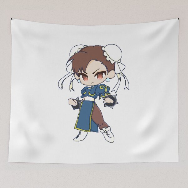 Item preview, Chun Li Street Fighter chibi pixel-art designed and sold by MiloBoo.