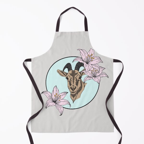 Item preview, Minimalistic goat with flowers designed and sold by Pamelarts.