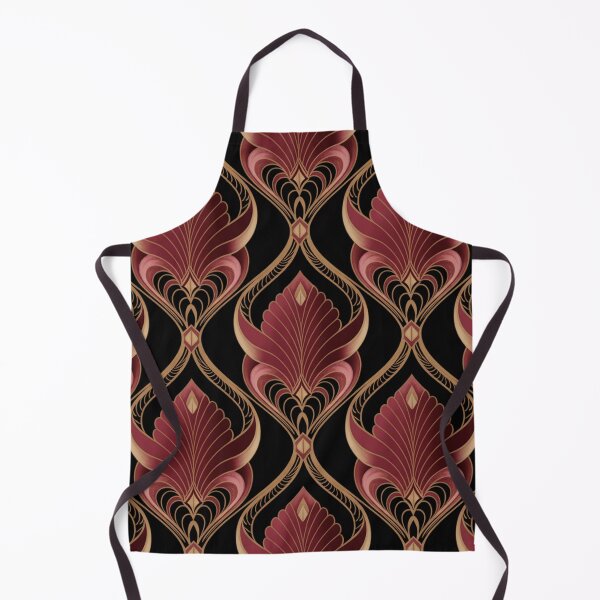 Item preview, Art Deco Burgundy & Gold Fan Seamless Pattern designed and sold by Midnight Veil Designs.