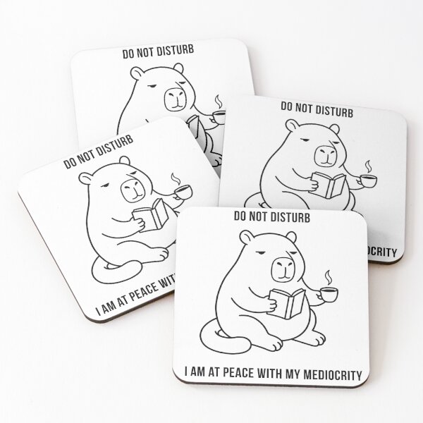 Item preview,  Do Not Disturb I Am At Peace With My Mediocrity — Deadpan Capybara Sticker & Tee designed and sold by DeadpanPaws.