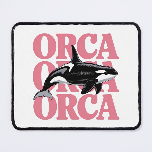 Item preview, Orca Graphic with Repeated Text – Minimal Ocean Design designed and sold by KSGG.