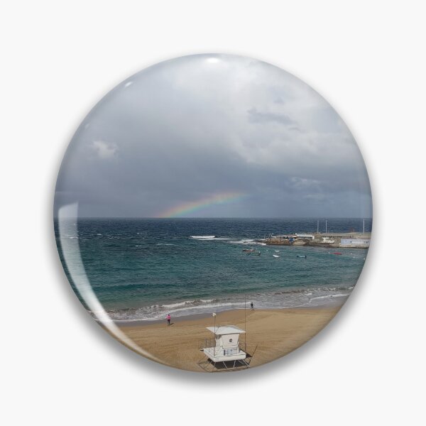 Item preview, Rainbow Over Las Canteras Beach, Las Palmas designed and sold by LavaAndLight.