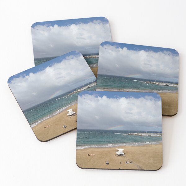 Item preview, Rainbow Over Las Canteras Beach, Las Palmas designed and sold by LavaAndLight.
