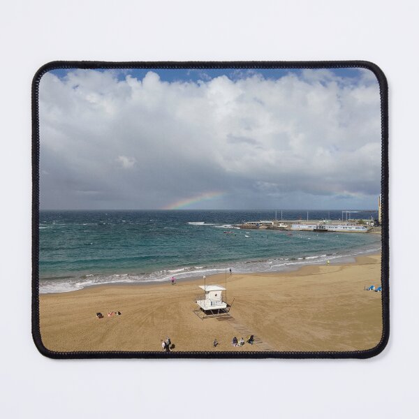 Item preview, Rainbow Over Las Canteras Beach, Las Palmas designed and sold by LavaAndLight.