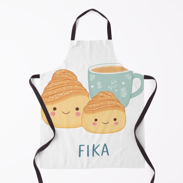 Item preview,  Kawaii Coffee and Kanelbullar Fika Cute Scandinavian Art designed and sold by BobaBunny76.