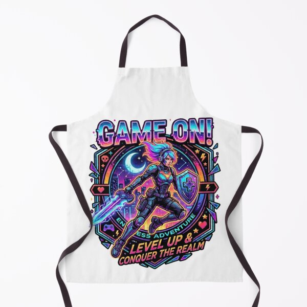 Item preview, Cyberpunk Warrior Gamer - Retro Synthwave Level Up Art designed and sold by Wear Sculpt.