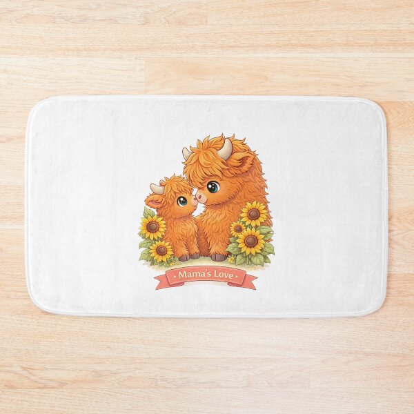 Item preview, Mama’s Love – Baby Highland Cow designed and sold by Creative and Humorous Arts.