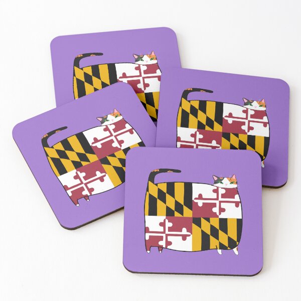 Item preview, Maryland Flag Calico Cat designed and sold by KilkennyCat Art.