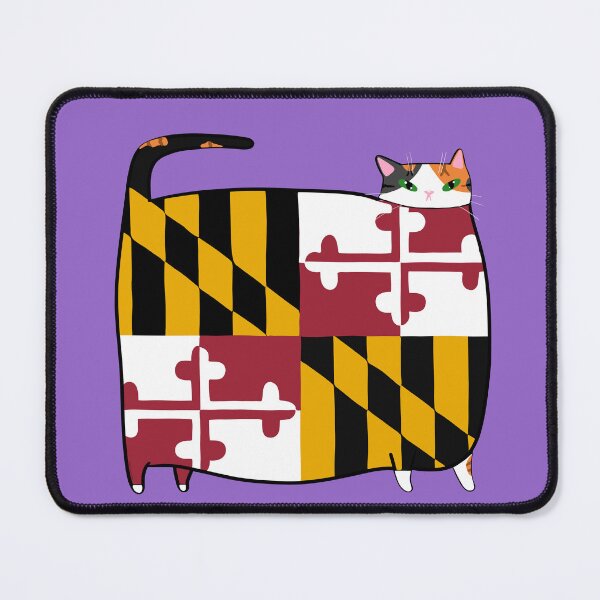 Item preview, Maryland Flag Calico Cat designed and sold by KilkennyCat Art.