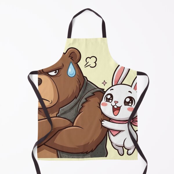 Item preview, Grumpy Bear and Cheerful Rabbit - Cute Anime Opposites Attract Couple designed and sold by WalterAdd.
