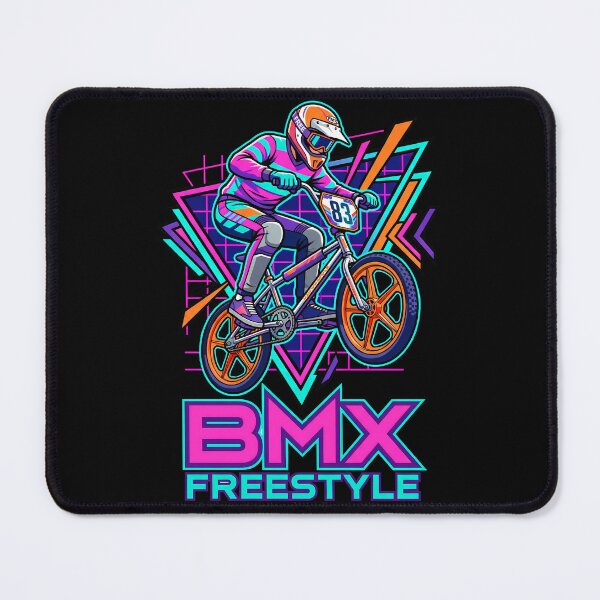 Item preview, Retro Eighties BMX Freestyle Neon Geometric Graphic Design designed and sold by Tong4130.