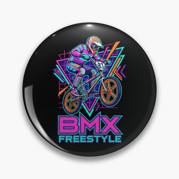 Item preview, Retro Eighties BMX Freestyle Neon Geometric Graphic Design designed and sold by Tong4130.
