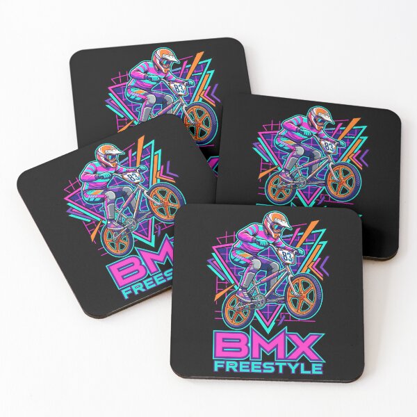 Item preview, Retro Eighties BMX Freestyle Neon Geometric Graphic Design designed and sold by Tong4130.
