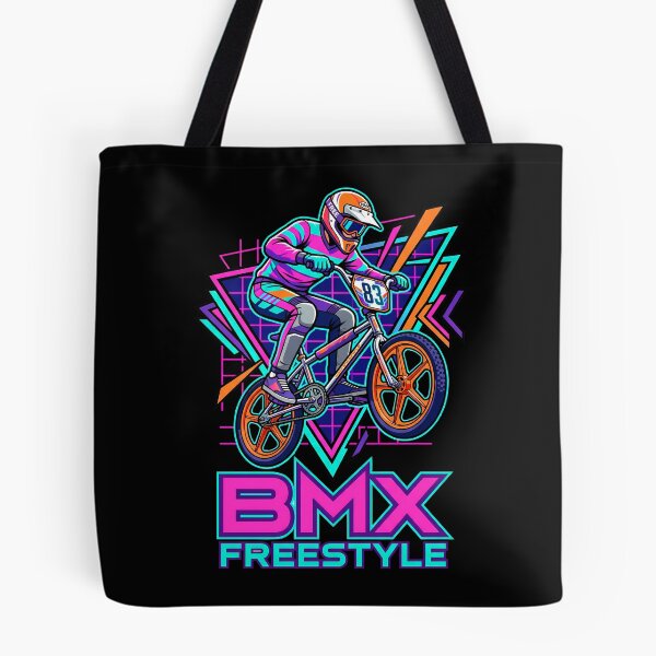 Item preview, Retro Eighties BMX Freestyle Neon Geometric Graphic Design designed and sold by Tong4130.