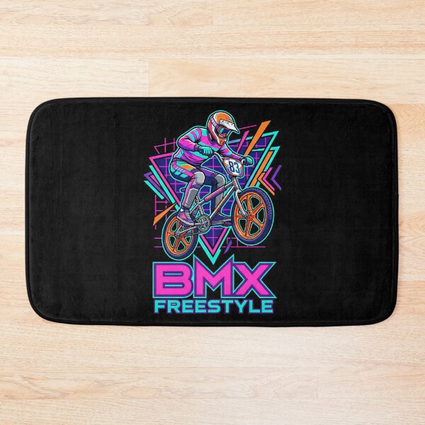 Item preview, Retro Eighties BMX Freestyle Neon Geometric Graphic Design designed and sold by Tong4130.