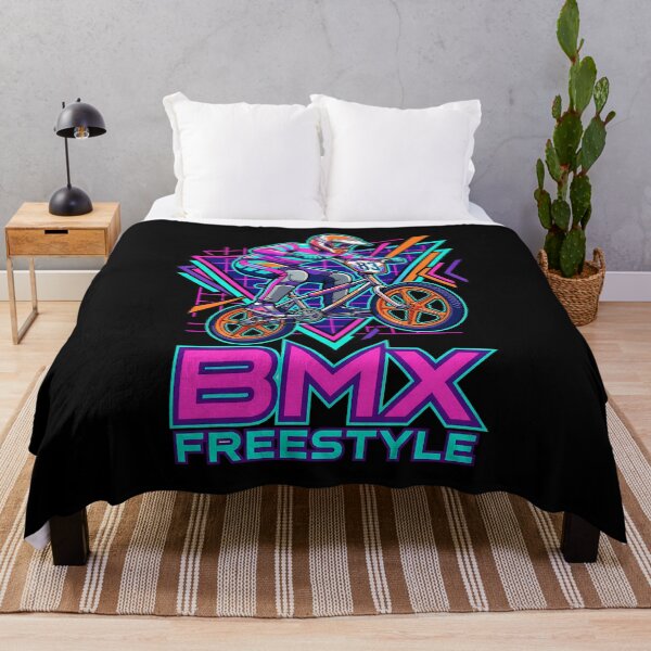Item preview, Retro Eighties BMX Freestyle Neon Geometric Graphic Design designed and sold by Tong4130.