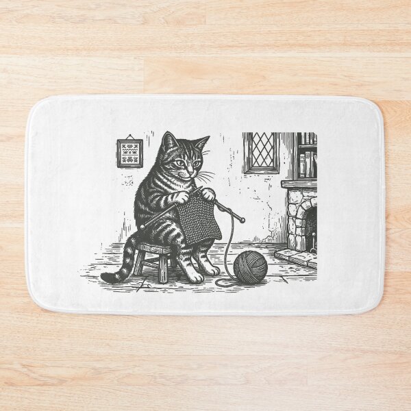 Item preview, Cottagecore Cat Knitting Sweater - Crochet Cat Crocheting designed and sold by SOUFIANE1991.