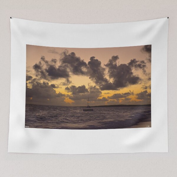 Item preview, Sailboat at Sunrise Orient Bay St. Martin designed and sold by LisaWootenPhoto.