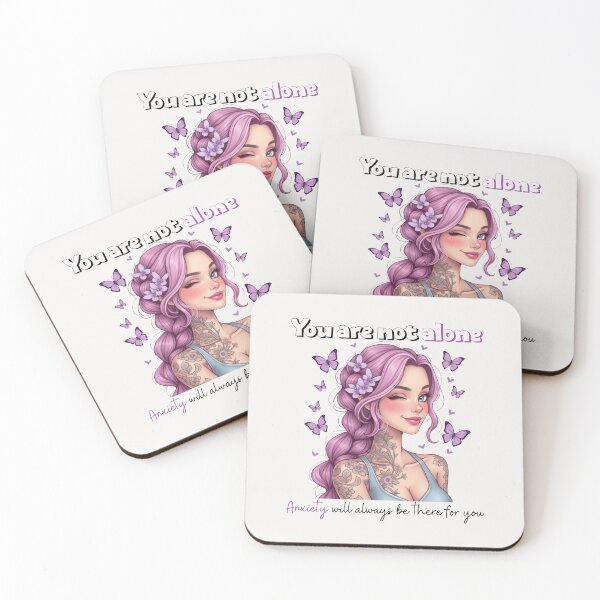Item preview, Funny Sarcastic Anxiety Quote Sticker – You Are Not Alone Anxiety Will Always Be There For You designed and sold by KymeraStudio25.