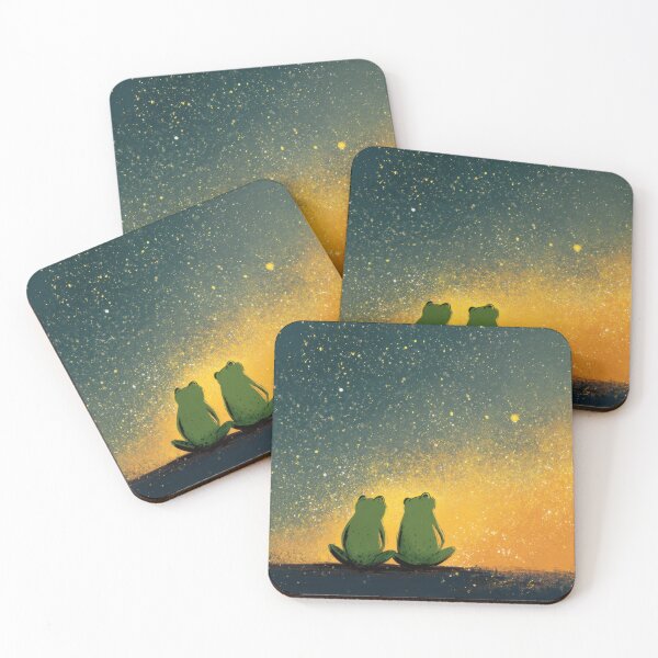 Item preview, Two frogs watch stars in night sky designed and sold by anytka.