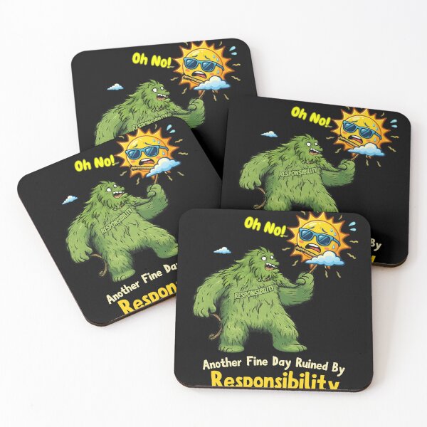 Item preview, Another Fine Day Ruined By Responsibility – Funny Sarcastic Adulting Cartoon Monster designed and sold by Cree8if.