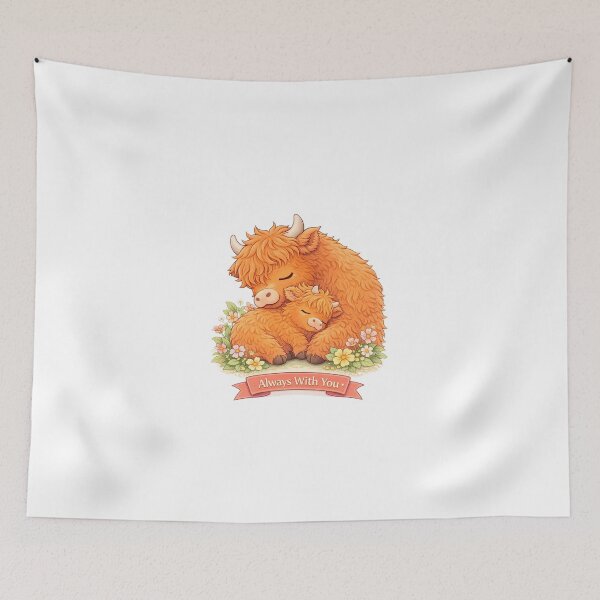 Item preview, Always With You – Highland Cow Love designed and sold by Creative and Humorous Arts.