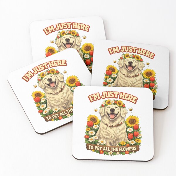 Item preview, Happy Golden Retriever Flower Crown-Cute dog floral design designed and sold by Silver  Stone.