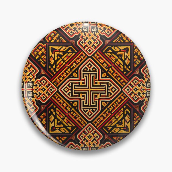 Item preview, Ethiopian Lalibela Inspired Cross Geometric Pattern designed and sold by Myra365Art.
