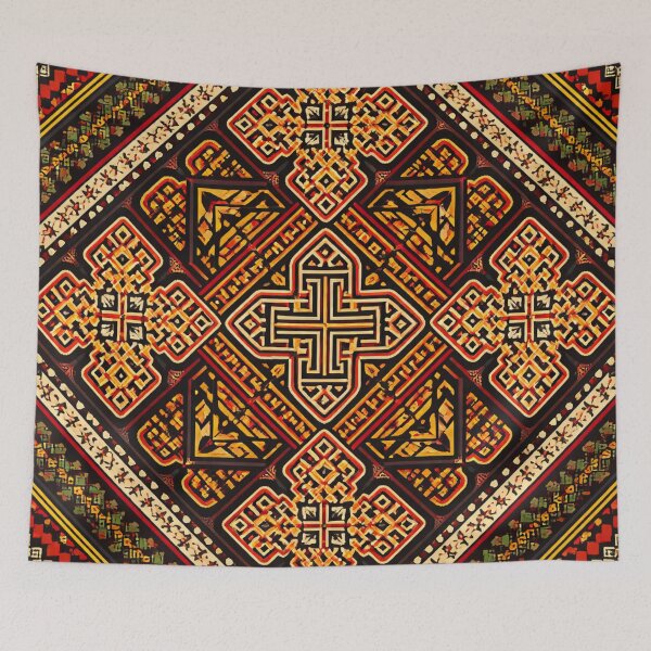 Item preview, Ethiopian Lalibela Inspired Cross Geometric Pattern designed and sold by Myra365Art.