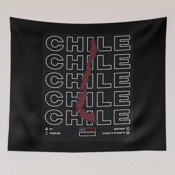 Item preview, Chile Minimal Map designed and sold by Atlas-Array.