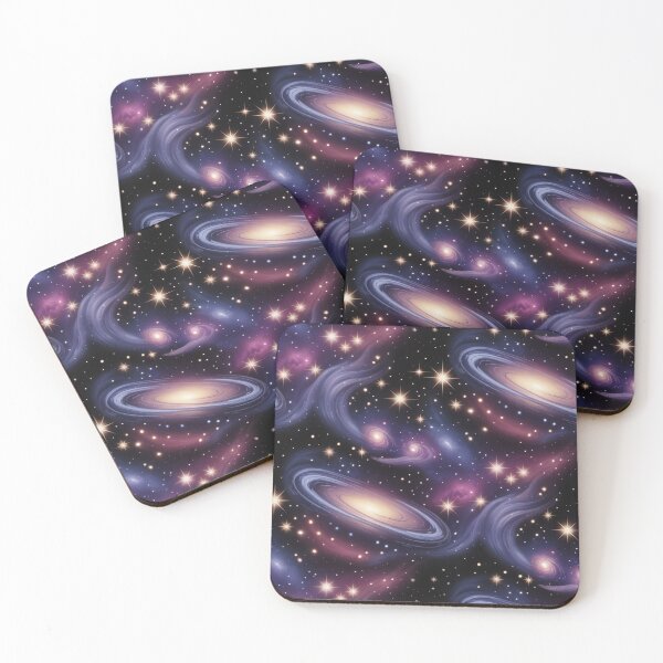 Item preview, Celestial Galaxy Swirls & Stars Seamless Pattern designed and sold by Midnight Veil Designs.
