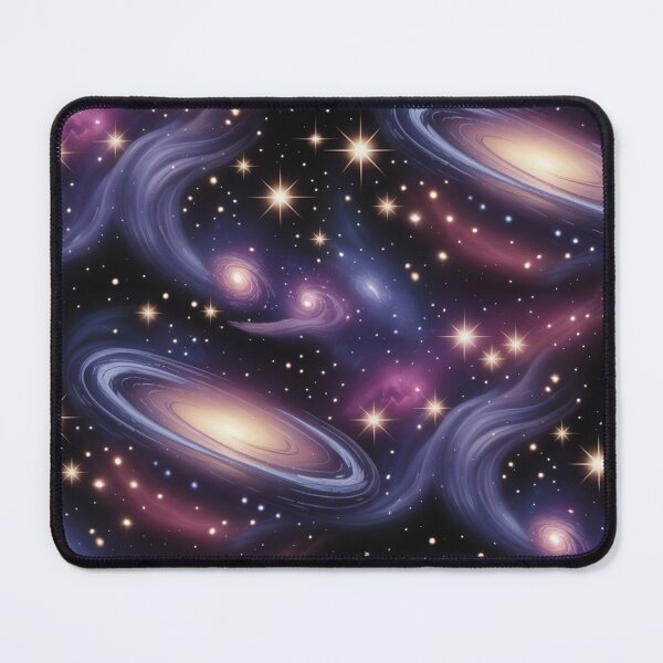 Item preview, Celestial Galaxy Swirls & Stars Seamless Pattern designed and sold by Midnight Veil Designs.