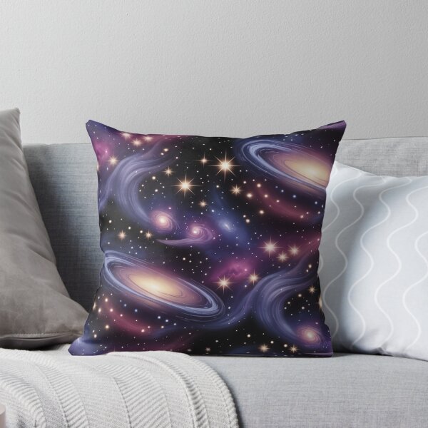 Item preview, Celestial Galaxy Swirls & Stars Seamless Pattern designed and sold by Midnight Veil Designs.