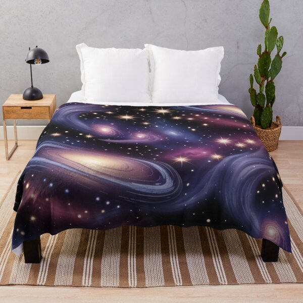 Item preview, Celestial Galaxy Swirls & Stars Seamless Pattern designed and sold by Midnight Veil Designs.