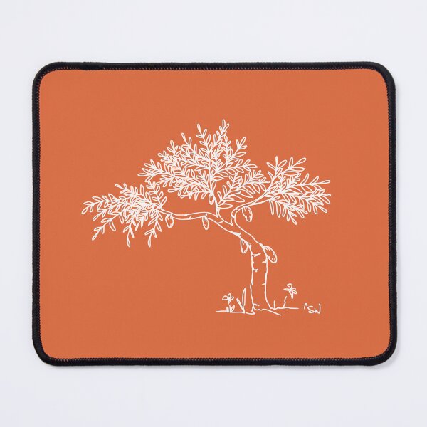 Item preview, Cacao Tree, Line Drawing Symmetric Minimalist Aesthetic Natural Design Coral Orange designed and sold by SWSandraWechner.