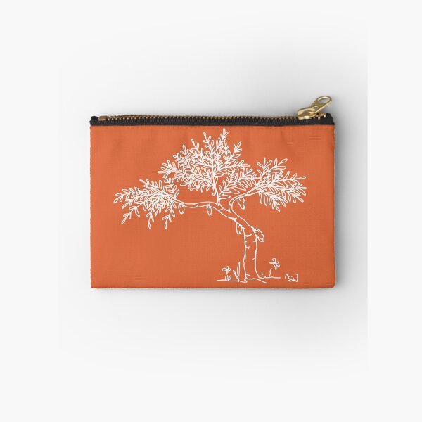Item preview, Cacao Tree, Line Drawing Symmetric Minimalist Aesthetic Natural Design Coral Orange designed and sold by SWSandraWechner.