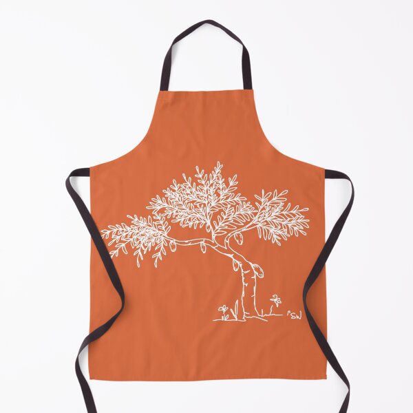 Item preview, Cacao Tree, Line Drawing Symmetric Minimalist Aesthetic Natural Design Coral Orange designed and sold by SWSandraWechner.